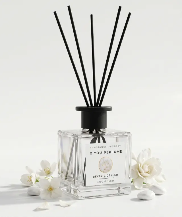 Beyaz Çiçekler Reed Diffuser Oda Kokusu