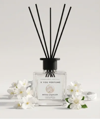 Beyaz Çiçekler Reed Diffuser Oda Kokusu